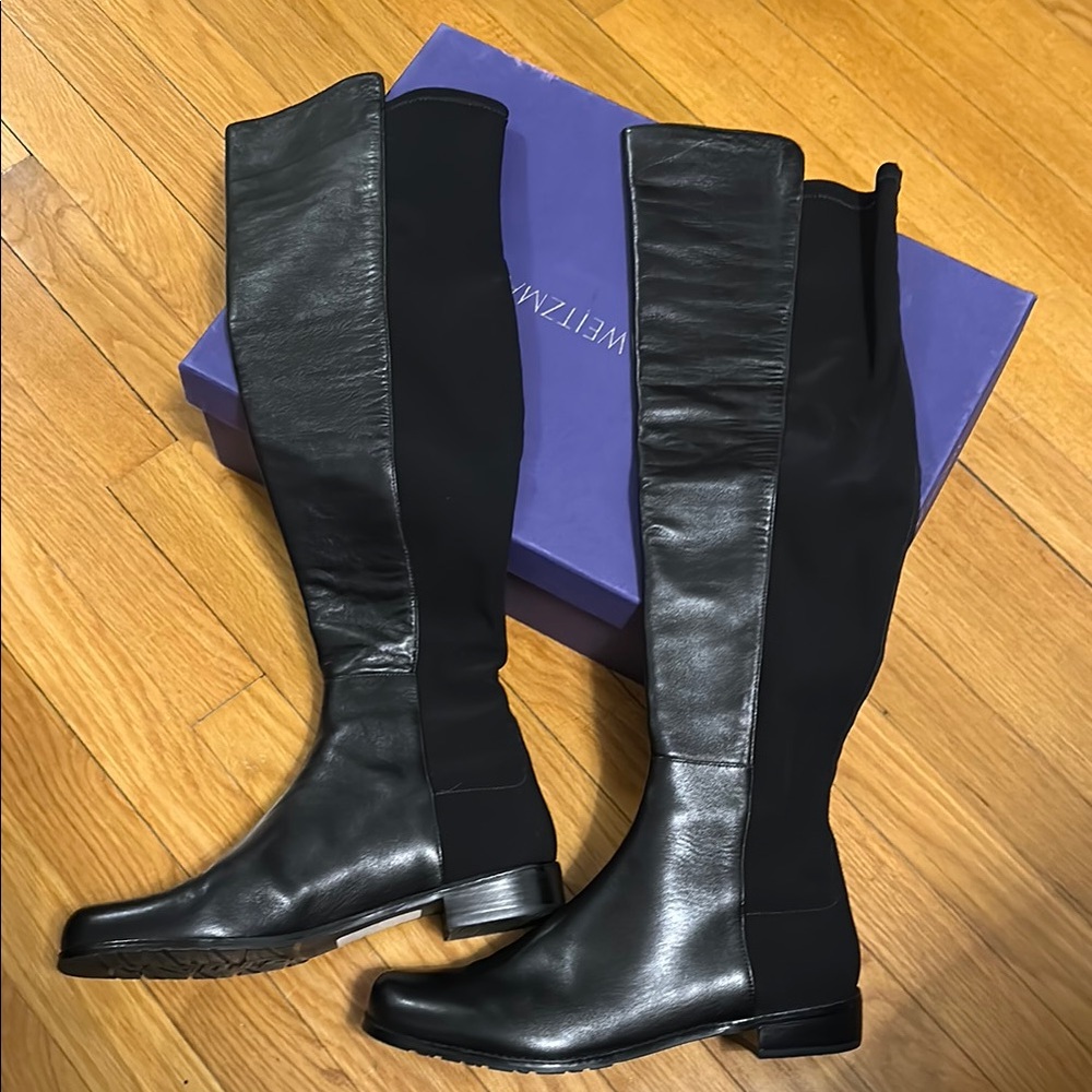 Stuart Weitzman 50/50 Black Women's Knee-High Boots size 10